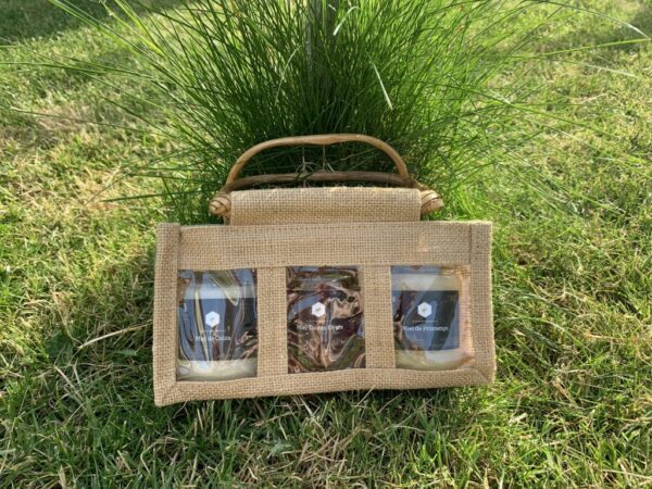 Coffret 3 miels Toile de jute – Image 2